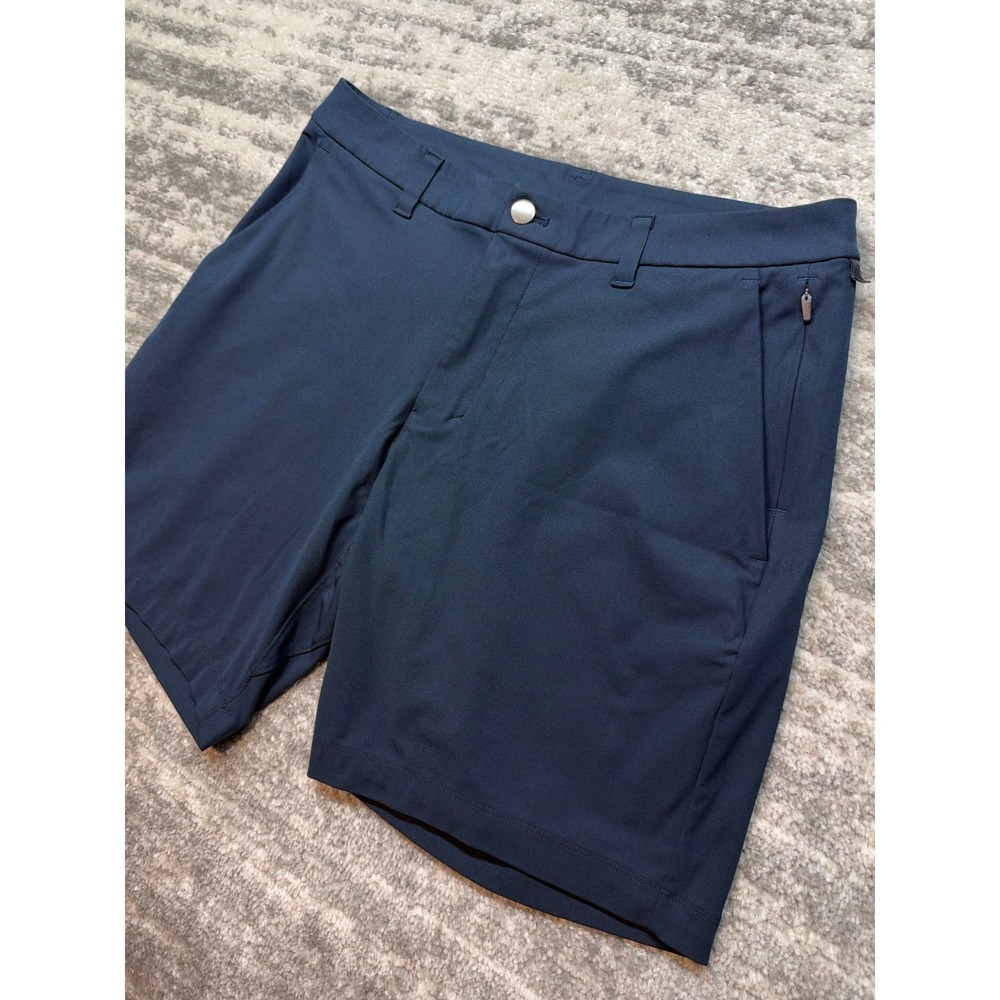 Lululemon Commission Short Mens 32 Navy Blue Warpstreme Slim Fit 7 Inch Inseam